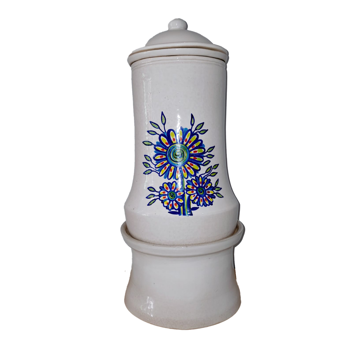 Purificador artesanal de cerámica con filtro de cerámica y carbón - Pintados por la artista Ago Paez Vilaro