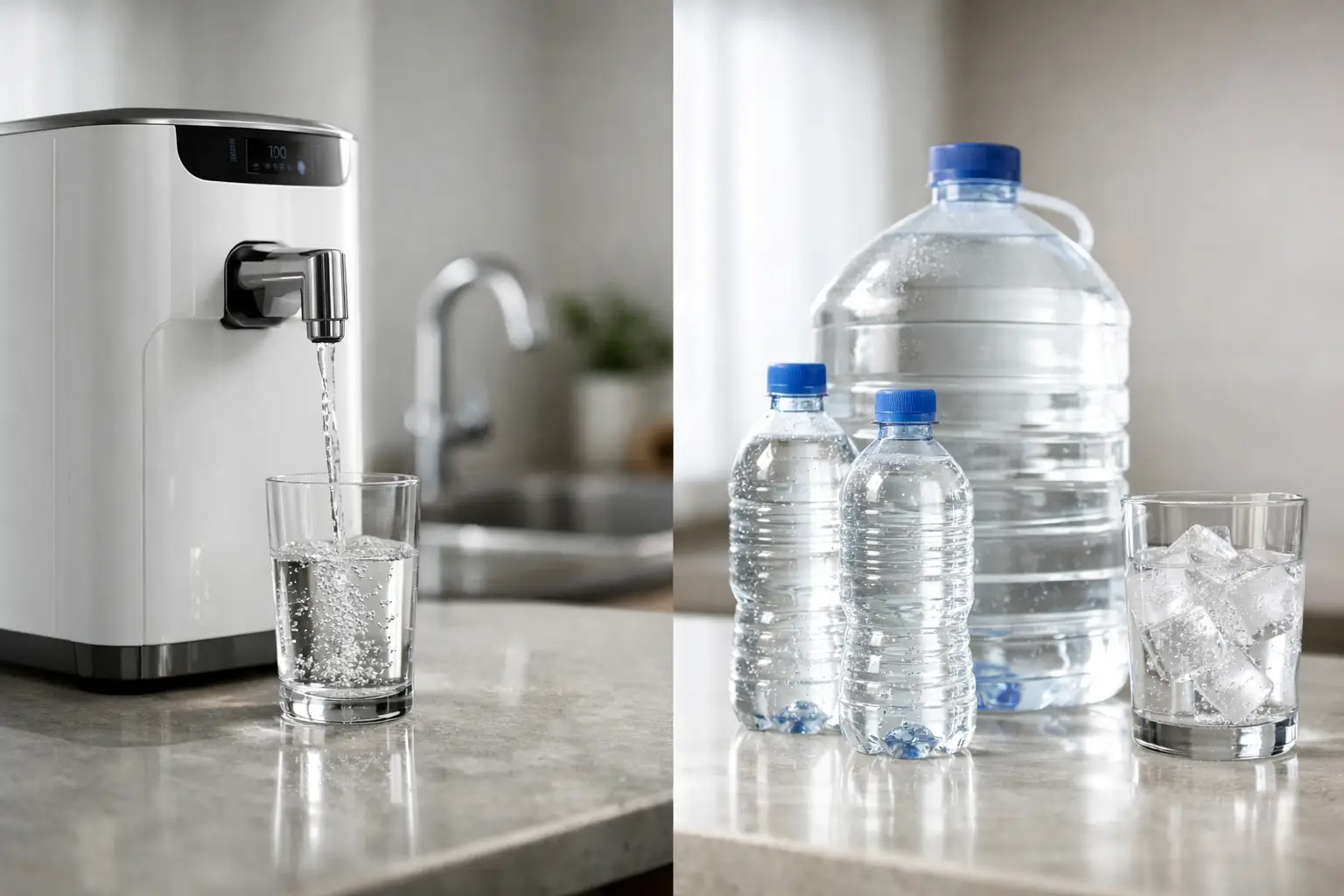 Agua purificada vs embotellada: qué conviene